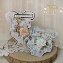 Kartka body na chrzest, roczek, narodziny "CuteBabyGirl" GOTOWA