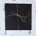 Kartka świąteczna z kieszonką, czarno-srebrna z zimową scenką