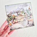 scrapbooking kartki handmade kartka z motywem gór, idealna dla podróżnika, ręcznie robiona pamiątka z pudełkiem