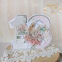 Kartka urodzinowa na 18 urodziny, kartka cyferka "Love 1" GOTOWA