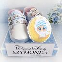 Chrzest święty, kartka w pudełku dla chłopca, niebieska pamiątka, Box, Personalizacja, Urodziny