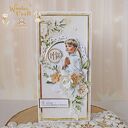 Kartka komunijna pamiątka pierwszej komunii świętej "Beige Story" GOTOWA