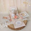 Exploding box komunijny, kartka na komunię "Rose Wine" GOTOWY