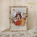 Kobieca kartka urodzinowa z motywem jesieni "Autumn 2" GOTOWA