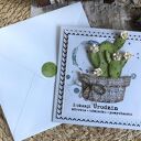 Kaktusowa kartka urodzinowa handmade