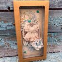 Kartka na chrest w pudełku - Błękity w stylu vintage