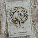 Kartka wielkanocna z barankiem 2