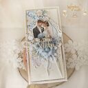 Romantyczna kartka ślubna, pamiątka ślubu ręcznie robiona Hydrangea3"