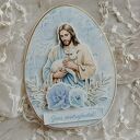 Kartka wielkanocna - niebieska pisanka