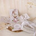 Exploding box komunijny, kartka na komunię "Zapach Róży"