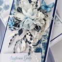 Kartka w pudełku „Szafirowe Gody” - 45 lat razem, dedykacja i życzenia