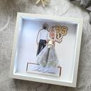 Wyjątkowy prezent na rocznicę ślubu - ramka 3d z miejscem na banknoty i podświetleniem LED