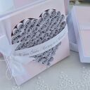 Kartka ślubna w pudełku - personalizowana w delikatnym różu