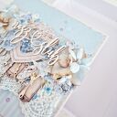 Romantyczna kartka ślubna z prezentem - ręcznie robiona (scrapbooking)