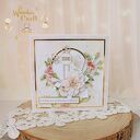 Kartka komunijna, Pamiątka Pierwszej Komunii, prezent "Rose Wine 1" GOTOWA