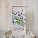 Kartka, pamiątka na chrzest, roczek, narodziny "PeachBabyGirl" GOTOWY