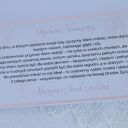 Subtelna kartka w pudełku na ślub - pudrowy róż, personalizacja