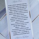 Biało-srebrna kartka ślubna w pudełku - elegancka, kartka ślubna personalizowana