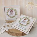 Kartka komunijna do koperty, Pamiątka Komunii, prezent "RoseWine4" GOTOWA