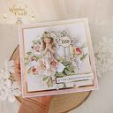 Kartka komunijna, Pamiątka Pierwszej Komunii, prezent "Rose Wine 2"