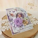 Ręcznie robiona kartka na narodziny dziecka Violet Baby