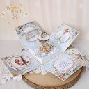 Exploding box komunijny, kartka na komunię "In Shades of Blue" GOTOWY