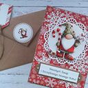 Kartka świąteczna z gnomem