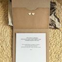 Kartka ślubna z samolotem - handmade scrapbooking w stylu eco z kopertą