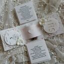 Exploding box różowy - podziękowanie dla Chrzestnych