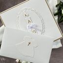 Personalizowana pamiątka chrztu, kartka z pudełkiem i kopertą 56
