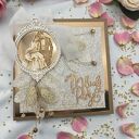 Kartka ślubna boho rustykalna suszone kwiaty elegancka