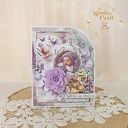 Ręcznie robiona kartka na narodziny dziecka Violet Baby
