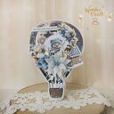 Kartka balonik, prezent na urodziny roczek chrzest "Jolly Season" GOTOWA