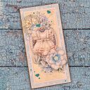 Kartka na chrest w pudełku - Błękity w stylu vintage