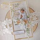 Kartka komunijna pamiątka pierwszej komunii świętej "Beige Story"