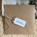 Kartka ślubna z samolotem - handmade scrapbooking w stylu eco z kopertą