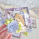 Elegancka kartka ślubna Exploding Box (scrapbooking)