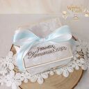 Exploding box komunijny, kartka na komunię "In Shades of Blue" GOTOWY