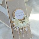 Elegancka kartka w pudełku na złote gody - prezent na 50-lecie ślubu