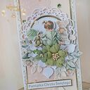 Kartka, pamiątka na chrzest, roczek, narodziny "PeachBabyGirl" GOTOWY