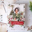 scrapbooking kartki pomysł na prezenty hand made kartka świąteczna z czerwonym napisem