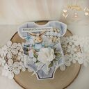 Kartka body na chrzest, roczek, narodziny "CuteBabyGirl" GOTOWA