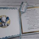 Kartka na roczek dla chłopca z misiem 2, personalizacja