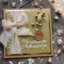 Kartka urodzinowa boho rustykalna kokarda 3