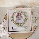 Kartka komunijna do koperty, Pamiątka Komunii, prezent "RoseWine3" GOTOWA