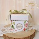 Exploding box komunijny, kartka na komunię "Rose Wine" GOTOWY