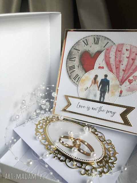 Kartka ślubna w pudełku