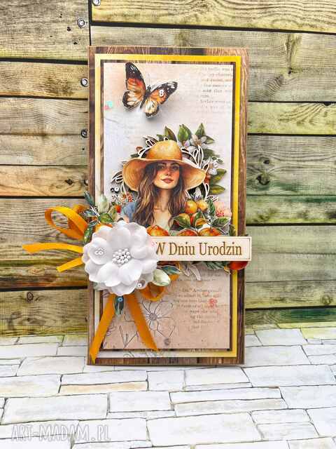 Kartka urodzinowa w pudełku - Ona lubi pomarańcze