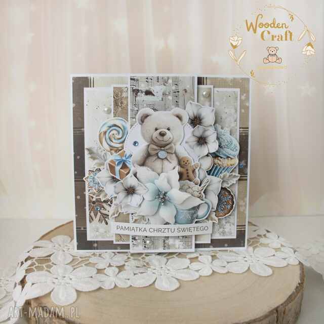 Kartka na chrzest święty, pamiątka chrztu "JolySeason1"GOTOWA