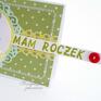 czerwone mam roczek - urodzinowa scrapbooking kartki dziecko